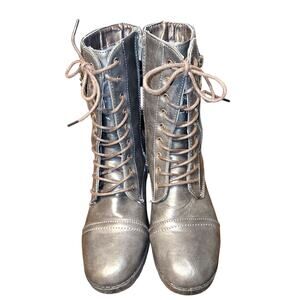 Rue21 etc! Small 6 7 Women's Brown Combat Ankle Boots Shoes